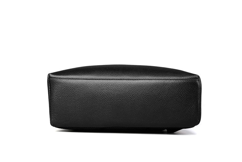 Steel Horse Leather Skald Black Pebbled Leather Backpack