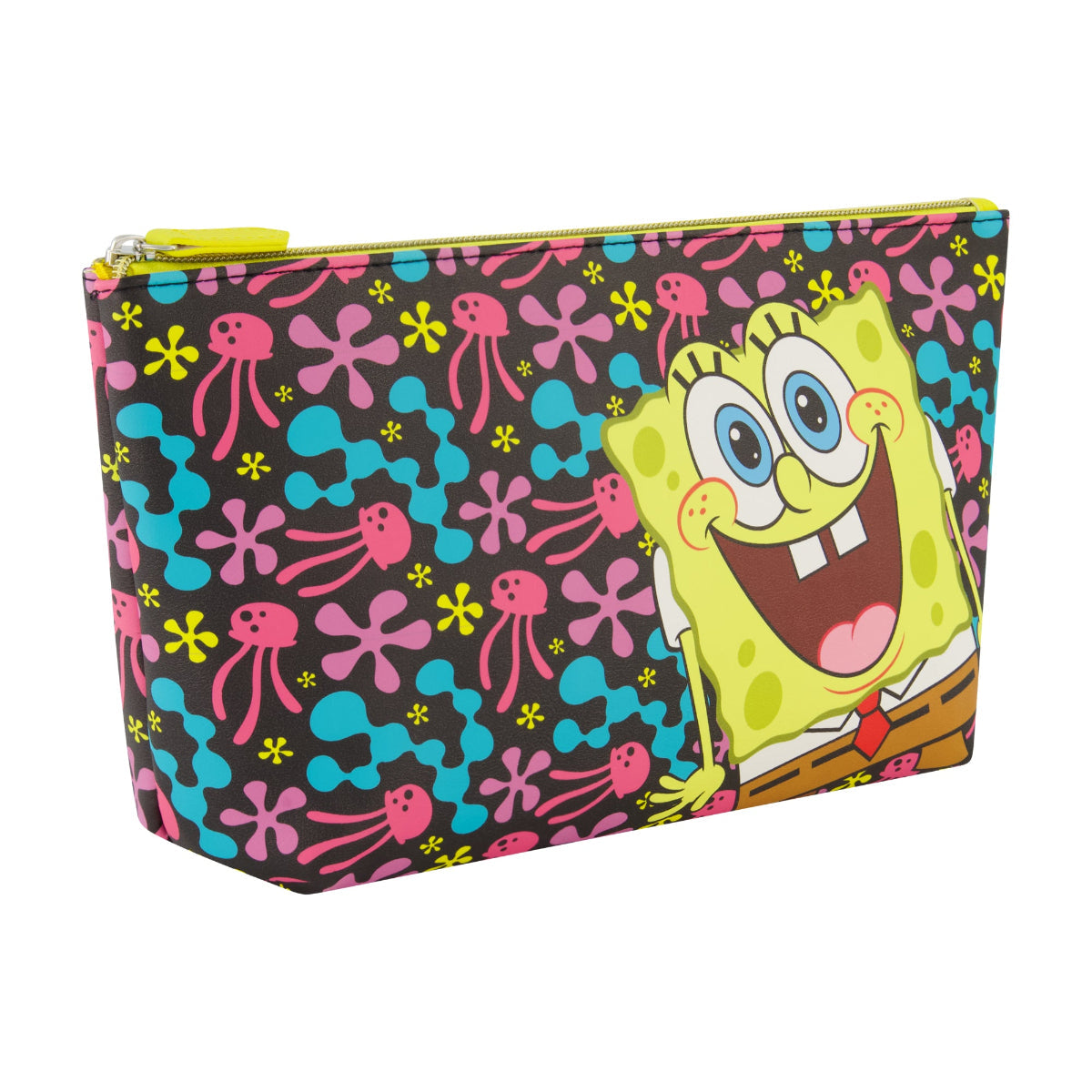 SpongeBob Jellyfish Fields Yellow Cosmetic Bag - Stiles Supply Co.