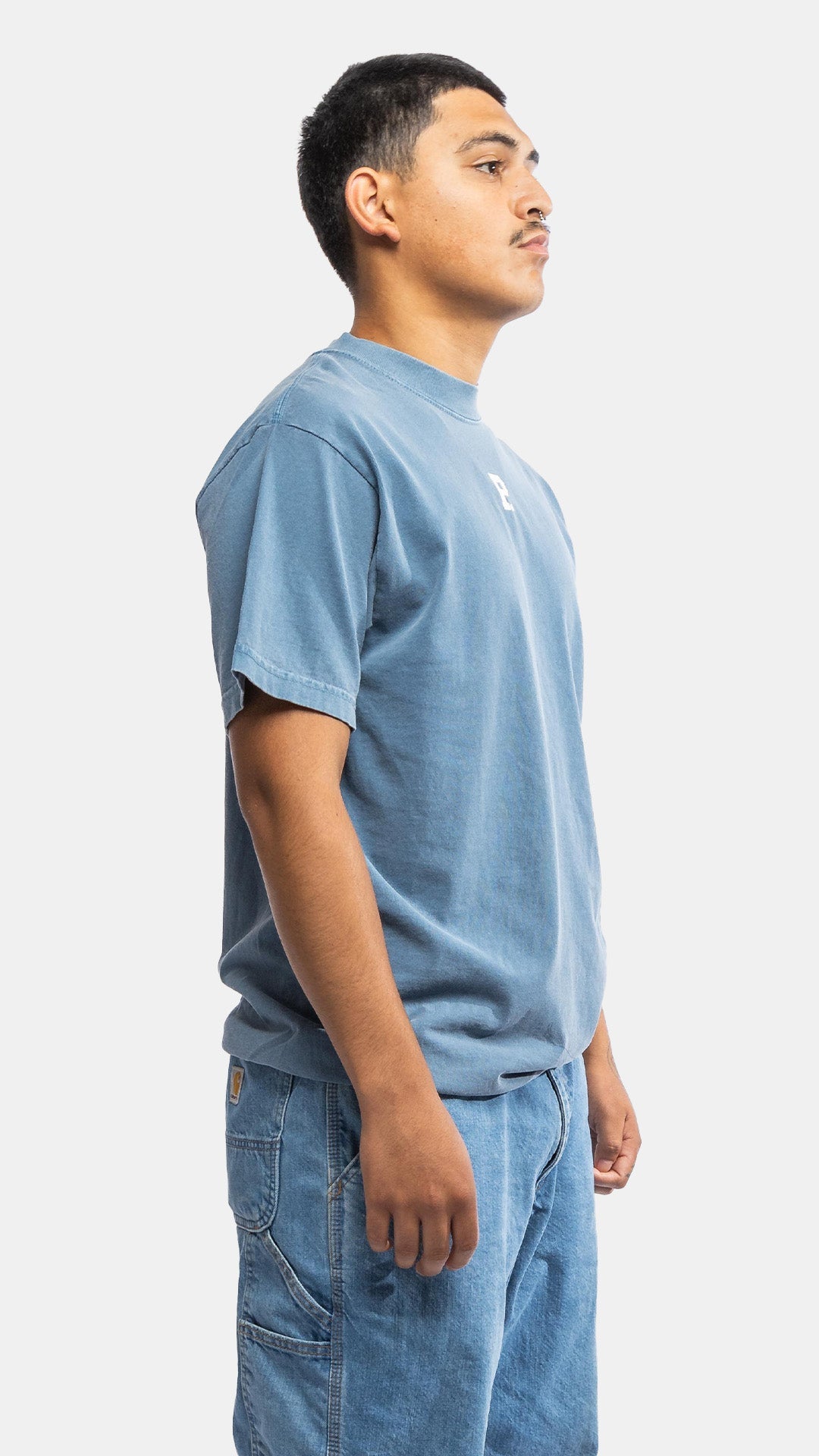 HeavyKnit Centerpiece Tee - Denim - Stiles Supply Co.