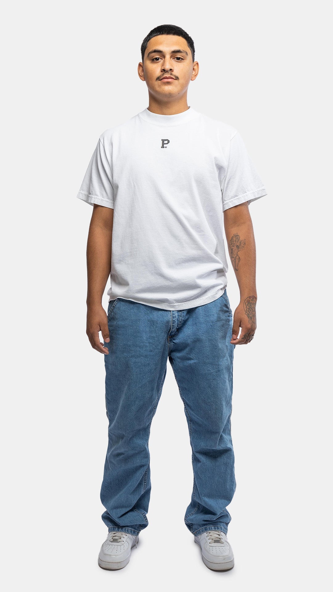 HeavyKnit Centerpiece Tee - White - Stiles Supply Co.