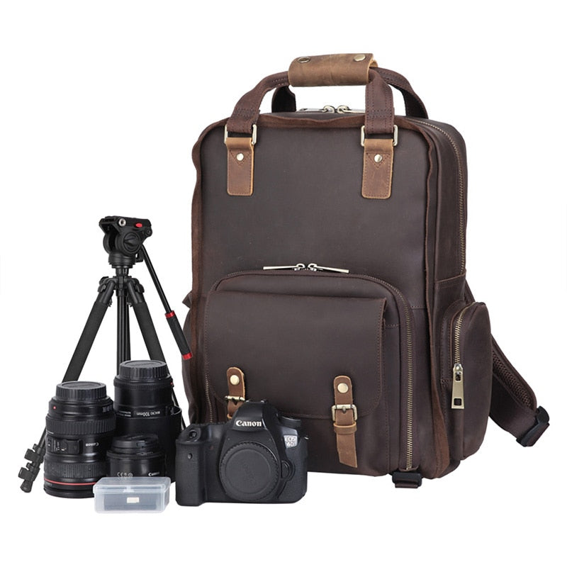 Steel Horse Leather The Gaetano Leather Camera Bag - Stiles Supply Co.