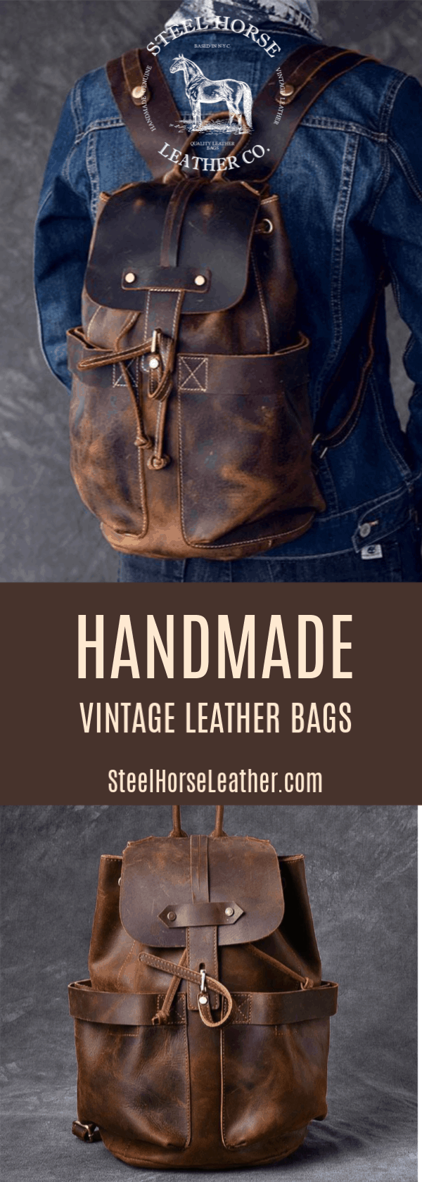 Steel Horse Leather The Olaf Rucksack - Stiles Supply Co.