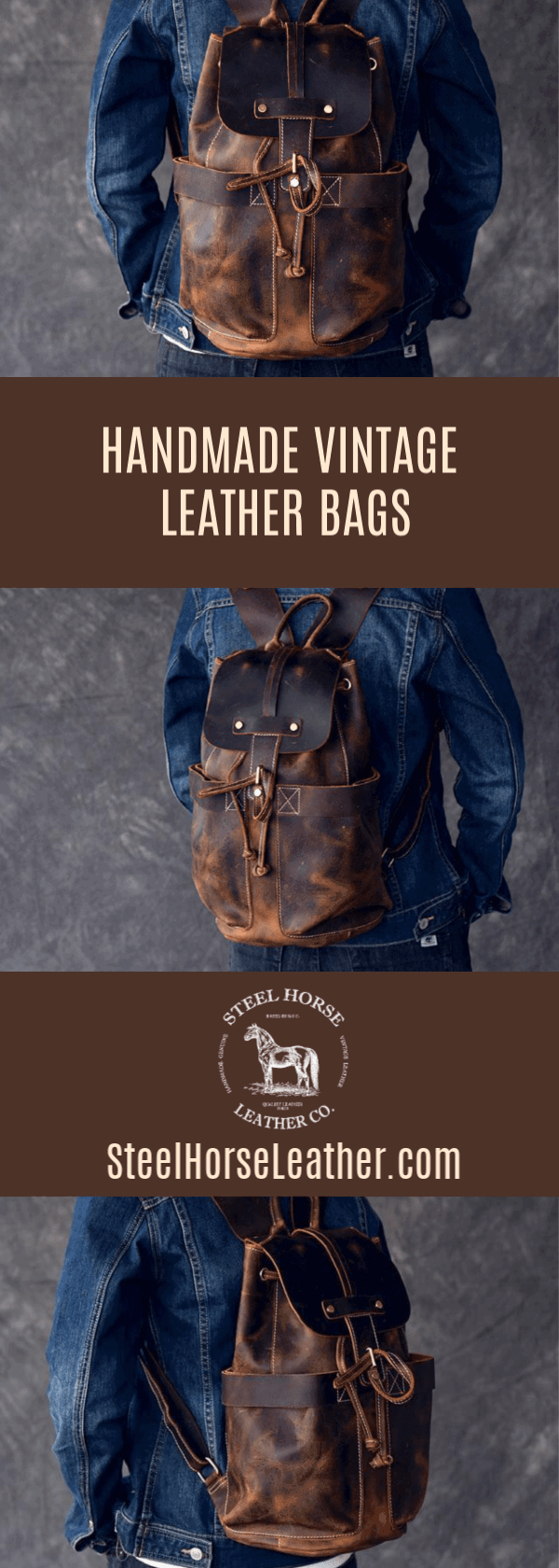 Steel Horse Leather The Olaf Rucksack - Stiles Supply Co.