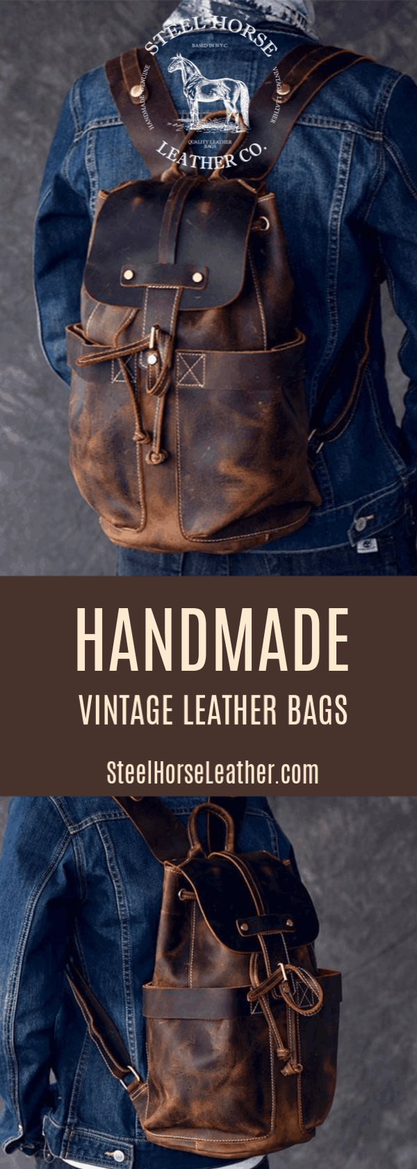 Steel Horse Leather The Olaf Rucksack - Stiles Supply Co.