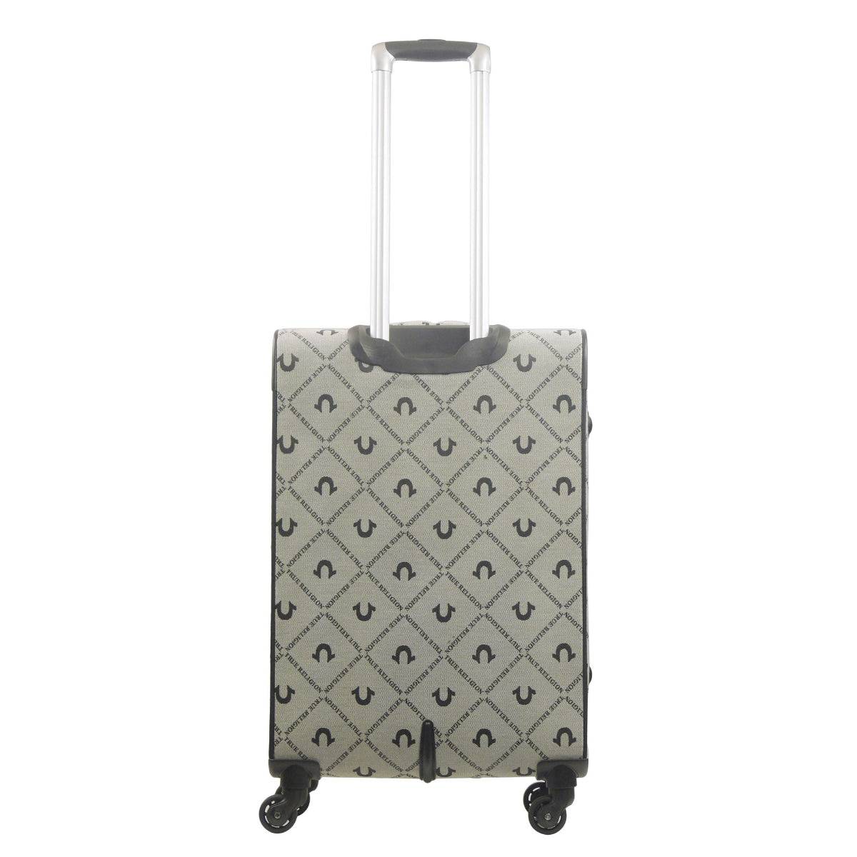 True Religion Grey 27" Soft Sided Logo Monogram Spinner Luggage - Stiles Supply Co.