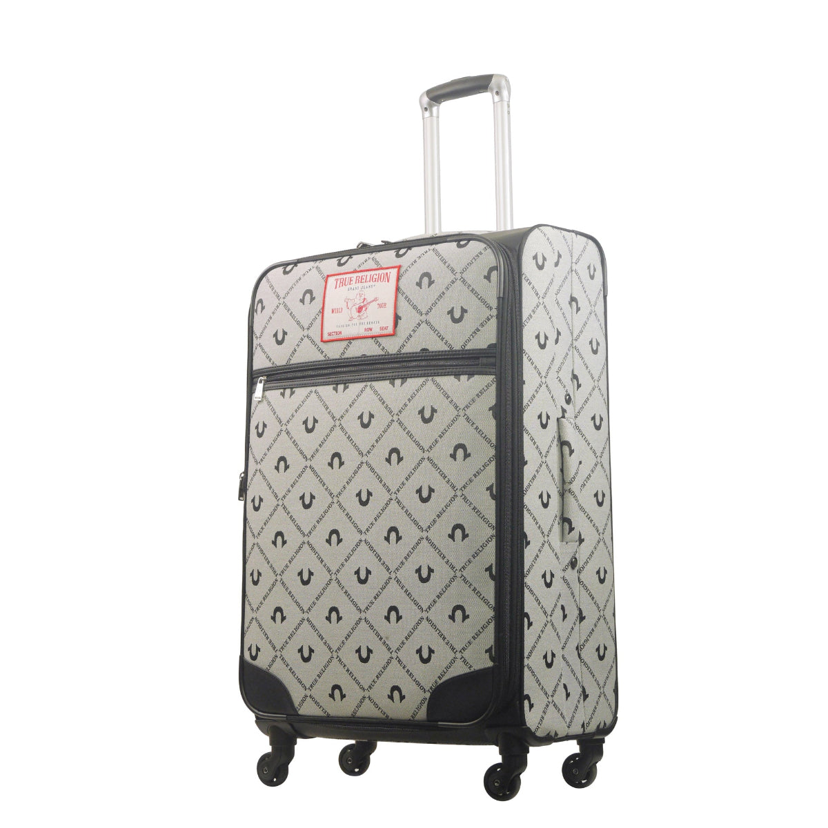 True Religion Grey 31" Soft Sided Logo Monogram Spinner Luggage - Stiles Supply Co.