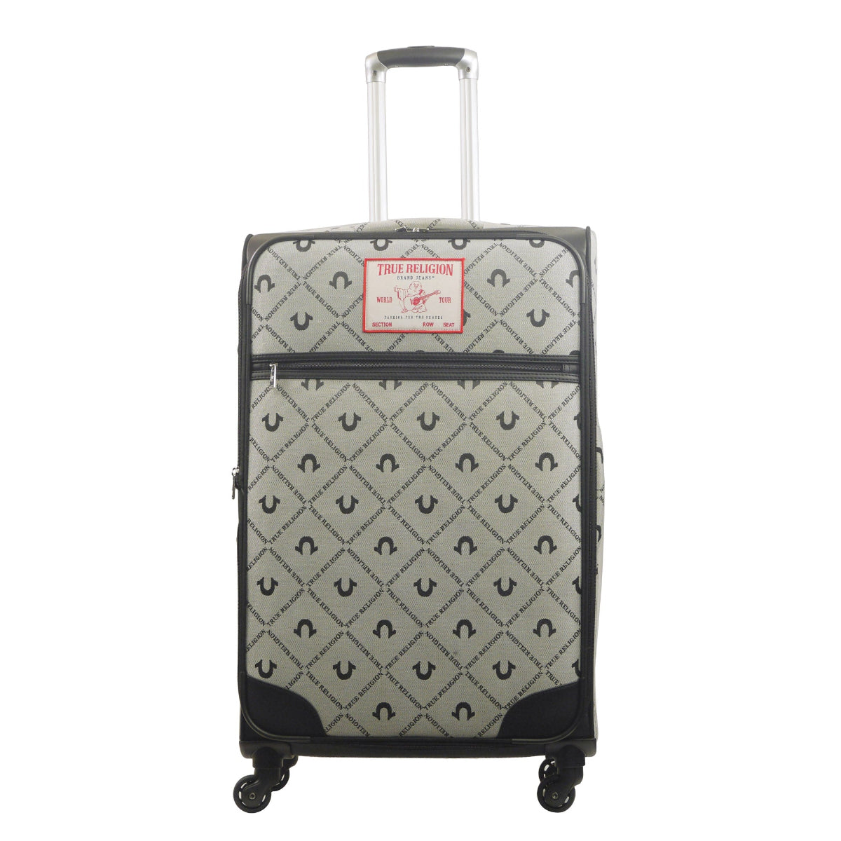 True Religion Grey 31" Soft Sided Logo Monogram Spinner Luggage - Stiles Supply Co.