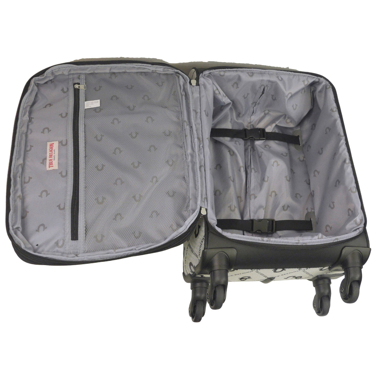 True Religion Grey 31" Soft Sided Logo Monogram Spinner Luggage - Stiles Supply Co.
