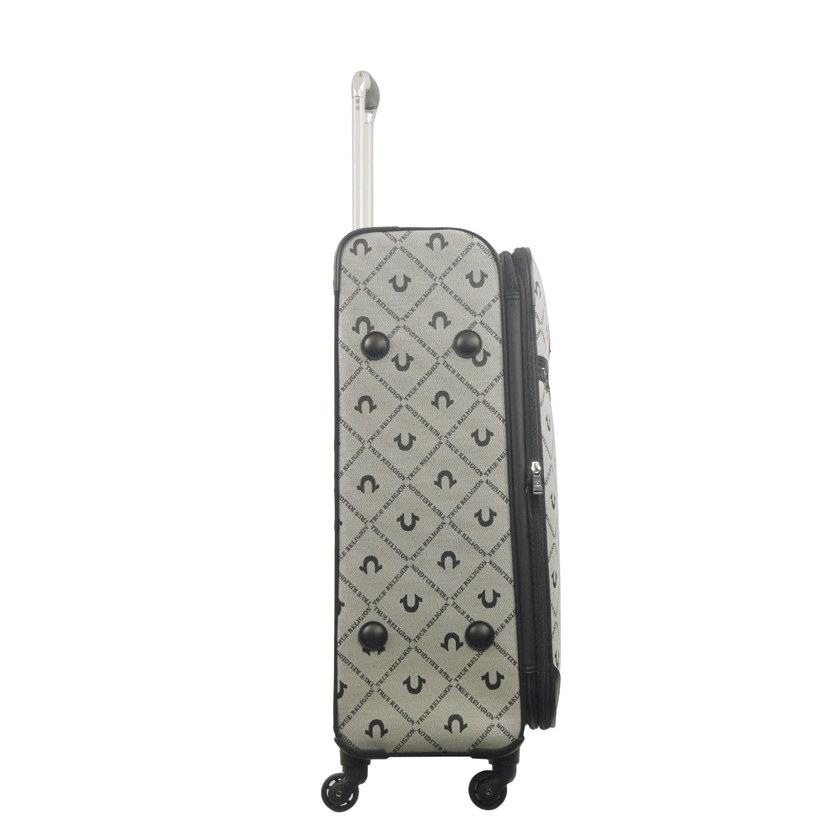 True Religion Grey 31" Soft Sided Logo Monogram Spinner Luggage - Stiles Supply Co.
