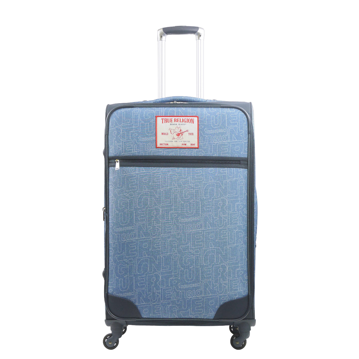 True Religion Blue 31" Soft Sided Expandable Spinner Luggage - Stiles Supply Co.