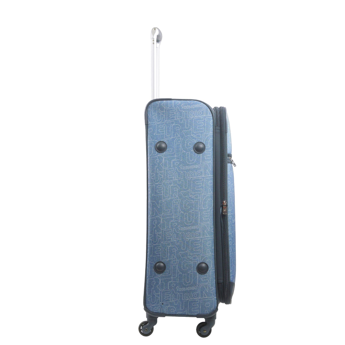True Religion Blue 31" Soft Sided Expandable Spinner Luggage - Stiles Supply Co.