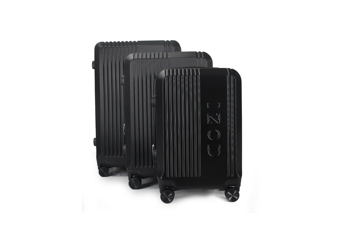 IZOD Zane Expandable Hard shell Lightweight 3 Piece Luggage Set - Stiles Supply Co.