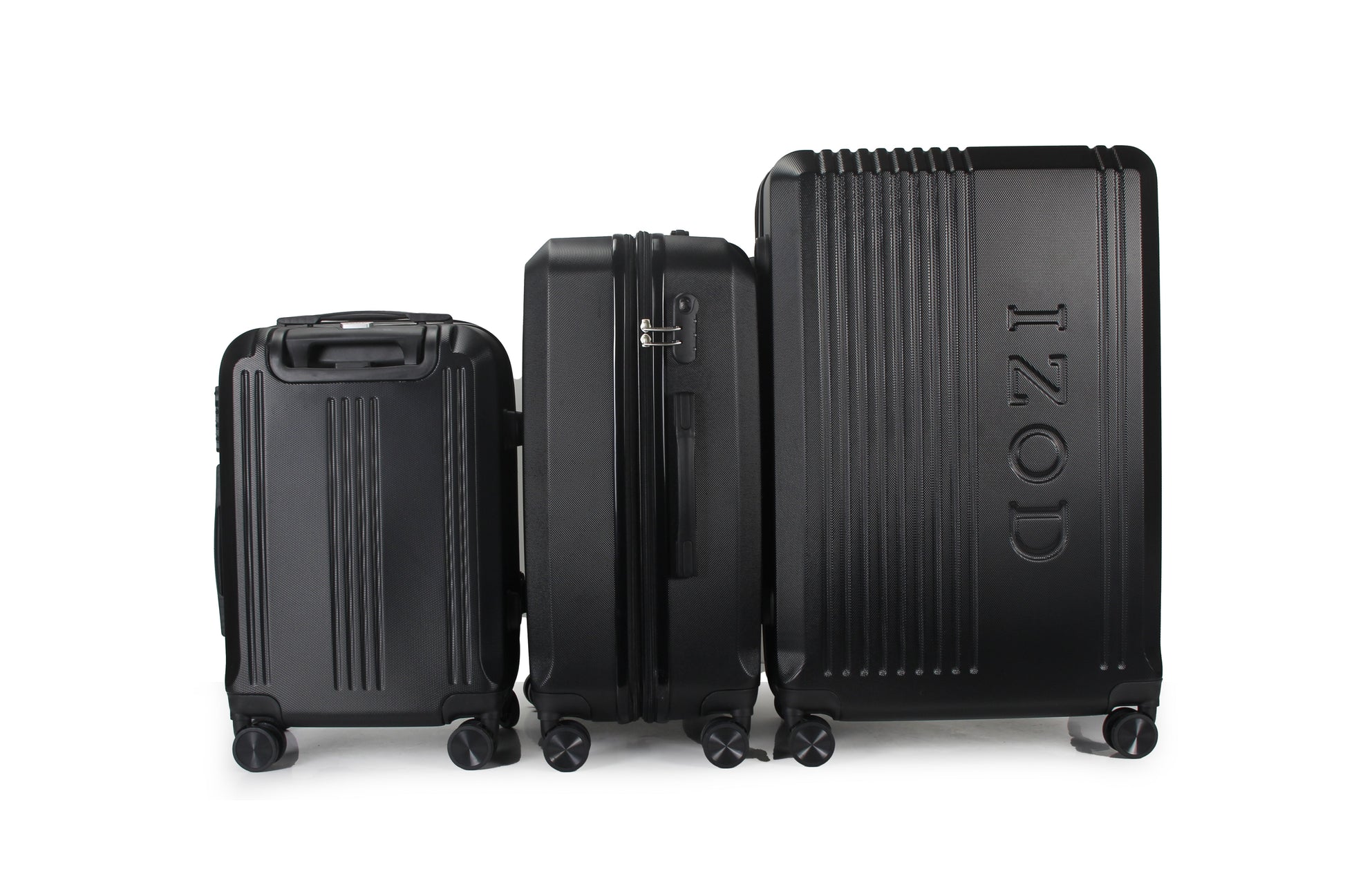 IZOD Zane Expandable Hard shell Lightweight 3 Piece Luggage Set - Stiles Supply Co.