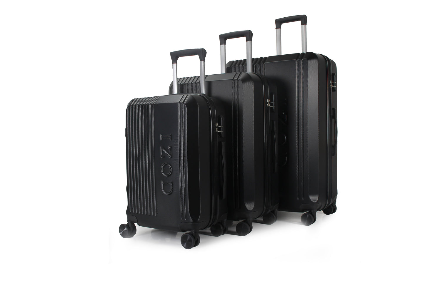 IZOD Zane Expandable Hard shell Lightweight 3 Piece Luggage Set - Stiles Supply Co.