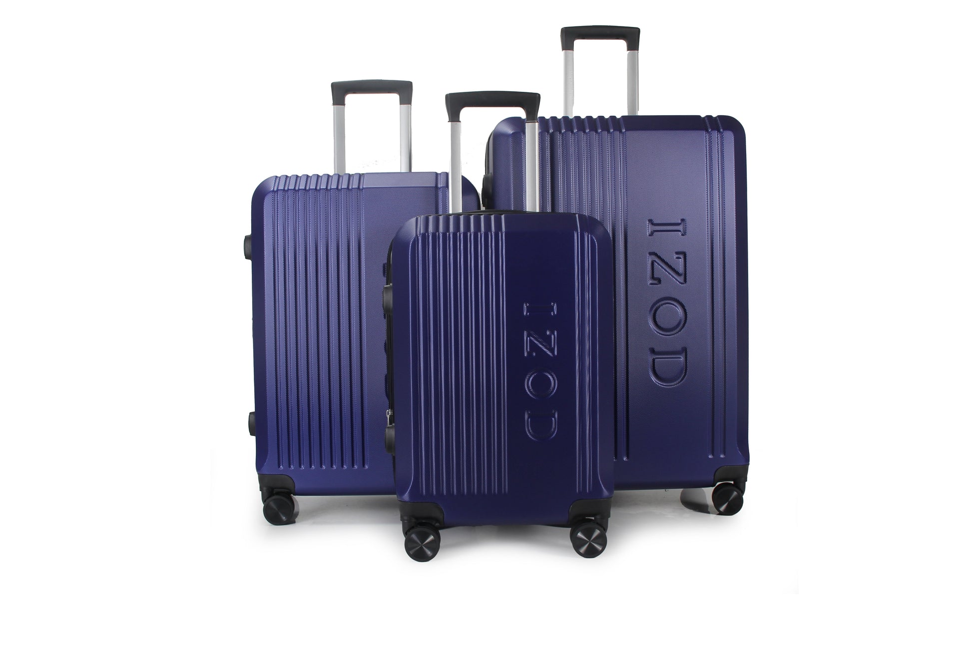 IZOD Zane Expandable Hard shell Lightweight 3 Piece Luggage Set - Stiles Supply Co.