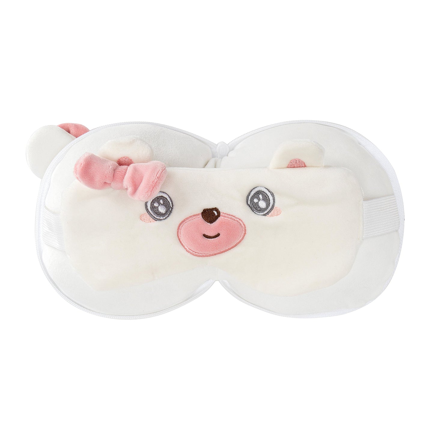 Mirage Kids 2-in-1 Travel Pillow and Eye Mask Animal Plush Soft Eye Mask Blindfold for Sleeping - Stiles Supply Co.