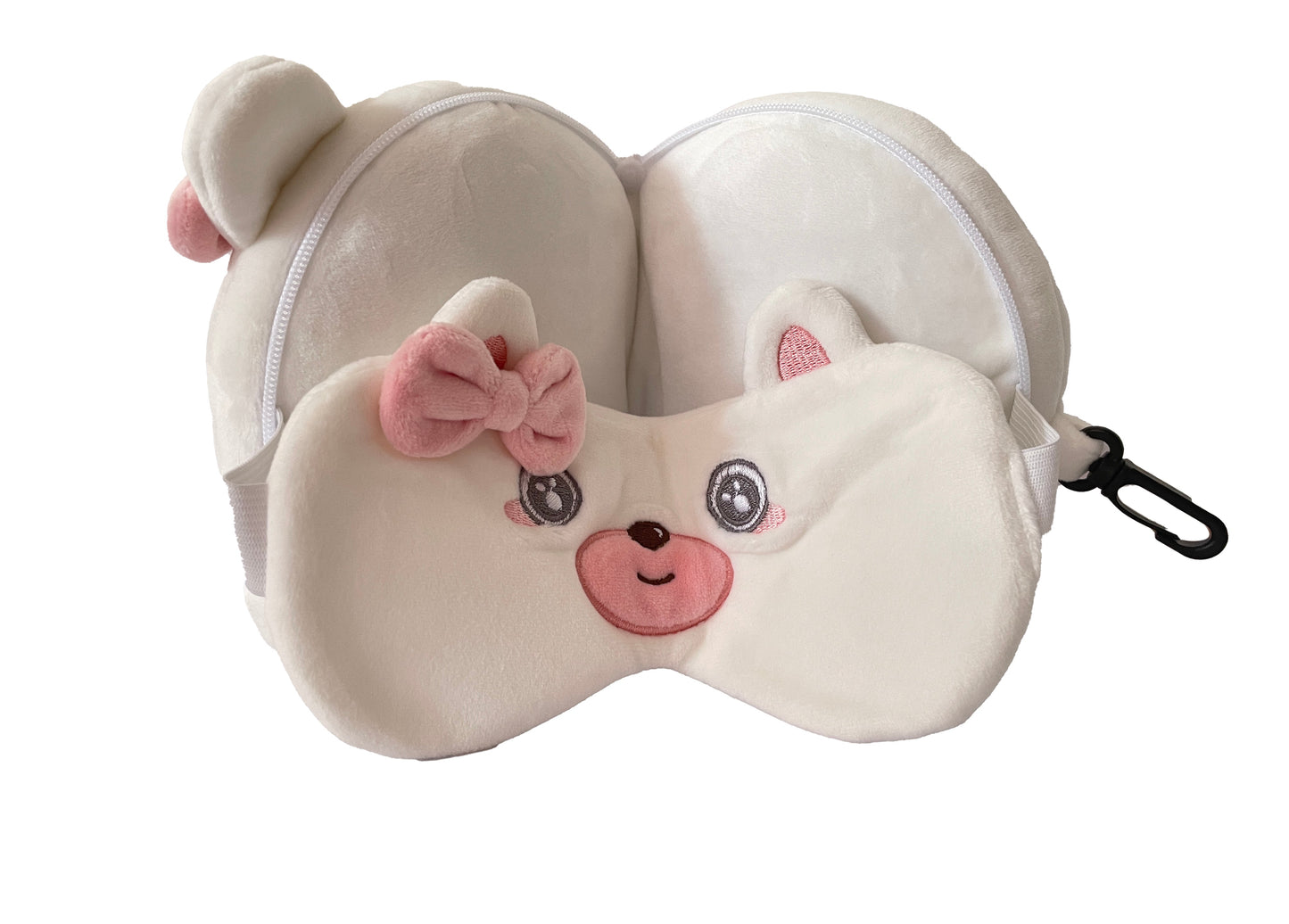 Mirage Kids 2-in-1 Travel Pillow and Eye Mask Animal Plush Soft Eye Mask Blindfold for Sleeping - Stiles Supply Co.