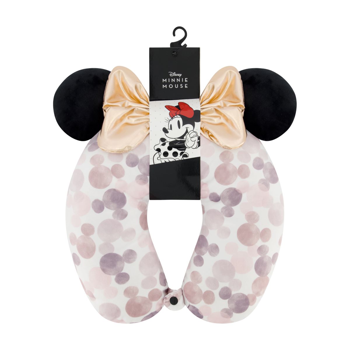 Disney Minnie Mouse Water Print 3D Ears & Bow Travel Pillow - Stiles Supply Co.