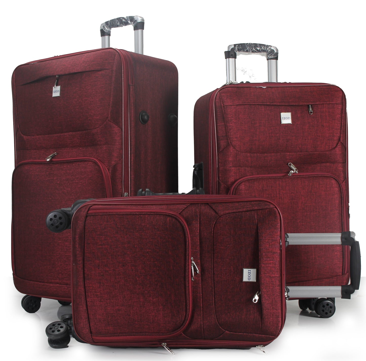 IZOD Zane Soft Shell Lightweight Expandable 3 Piece Luggage Set - Stiles Supply Co.