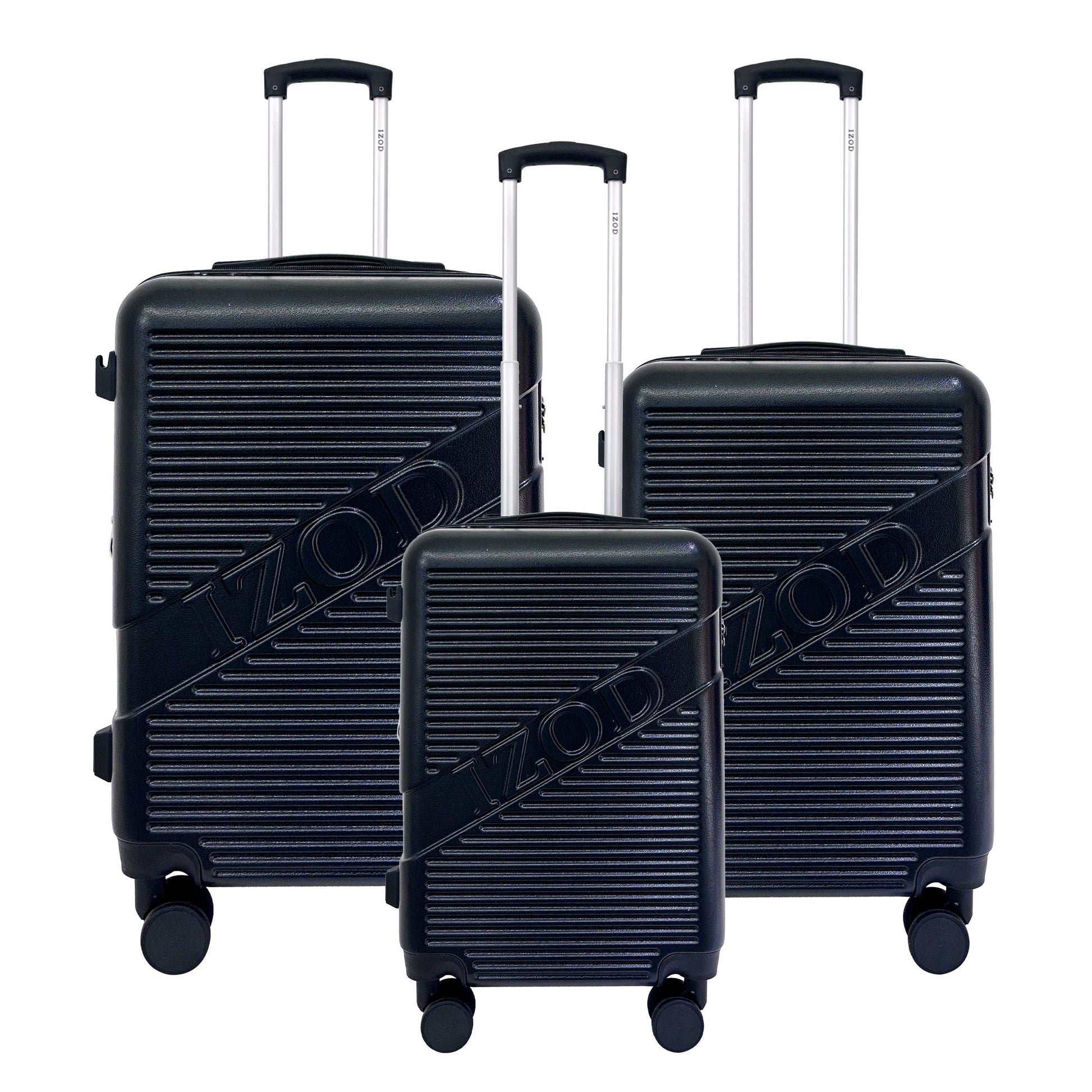 IZOD Harper Expandable ABS Hard shell Luggage 5 Piece Travel Set - Stiles Supply Co.
