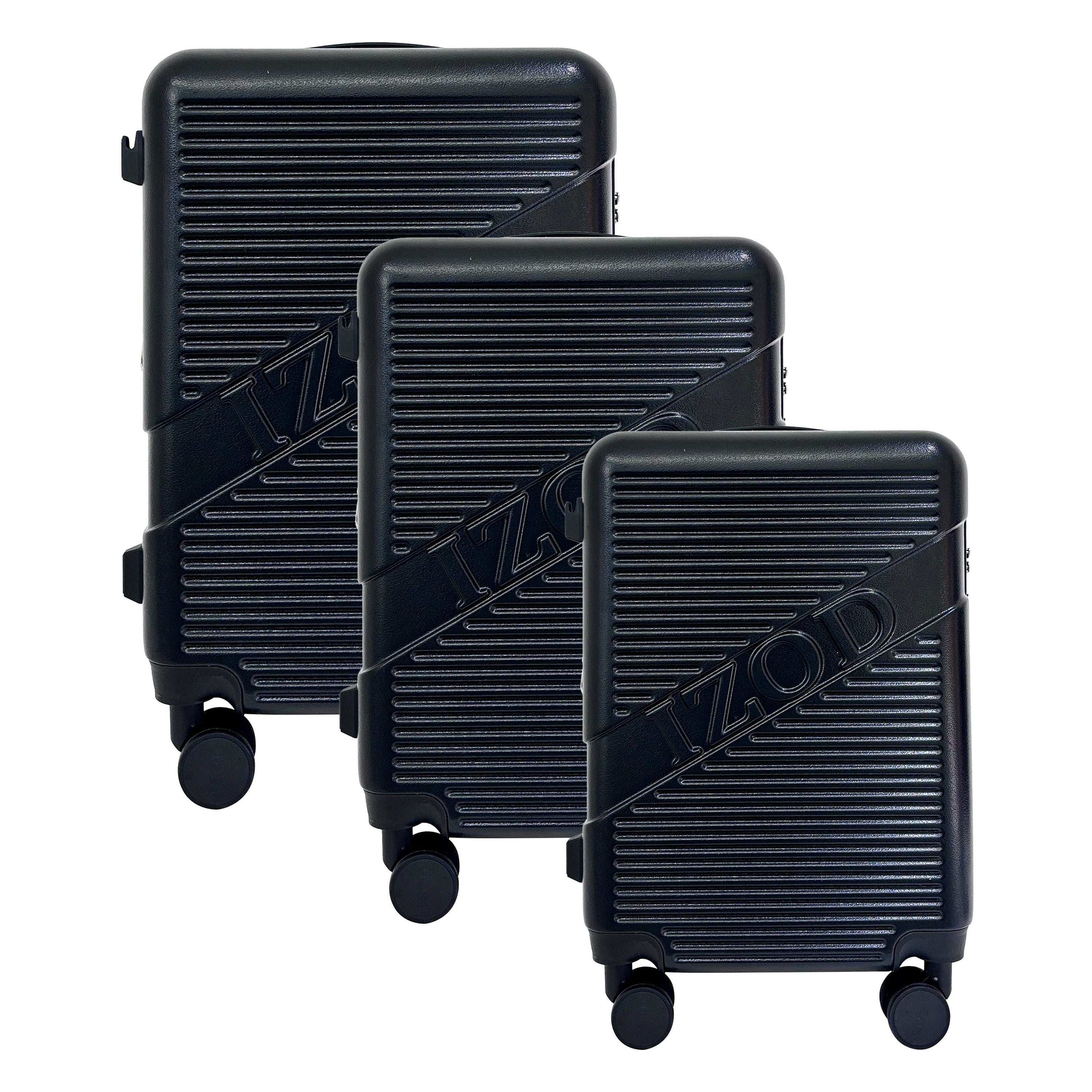 IZOD Harper Expandable ABS Hard shell Luggage 5 Piece Travel Set - Stiles Supply Co.