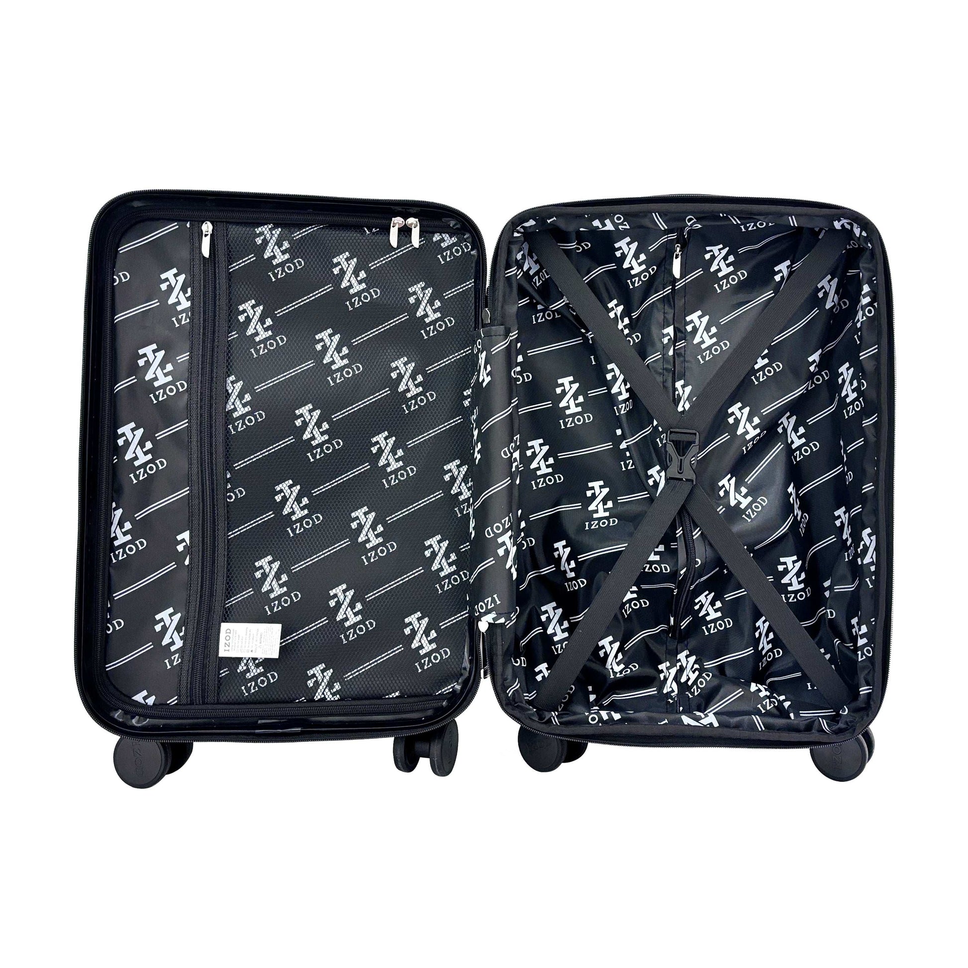 IZOD Harper Expandable ABS Hard shell Luggage 5 Piece Travel Set - Stiles Supply Co.