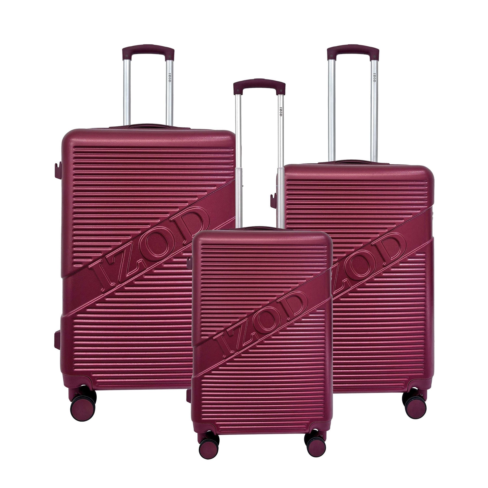 IZOD Harper Expandable ABS Hard shell Luggage 5 Piece Travel Set - Stiles Supply Co.