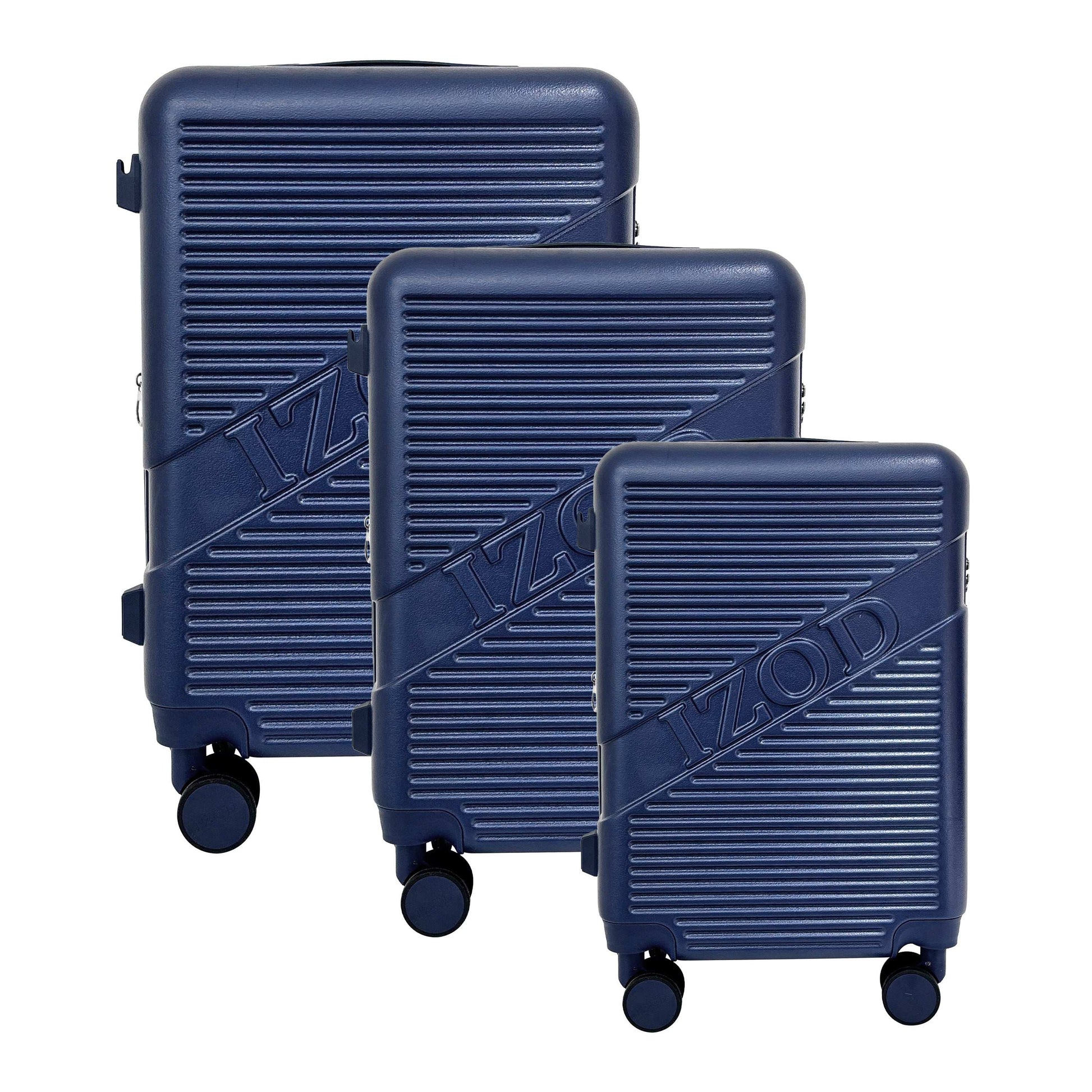 IZOD Harper Expandable ABS Hard shell Luggage 5 Piece Travel Set - Stiles Supply Co.