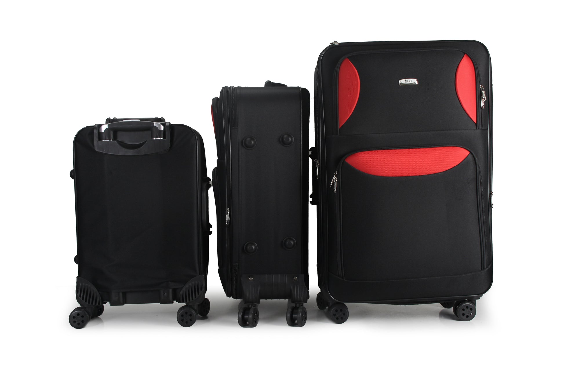 Mirage Zoe Soft Shell Lightweight Expandable 3 Piece Luggage Set - Stiles Supply Co.