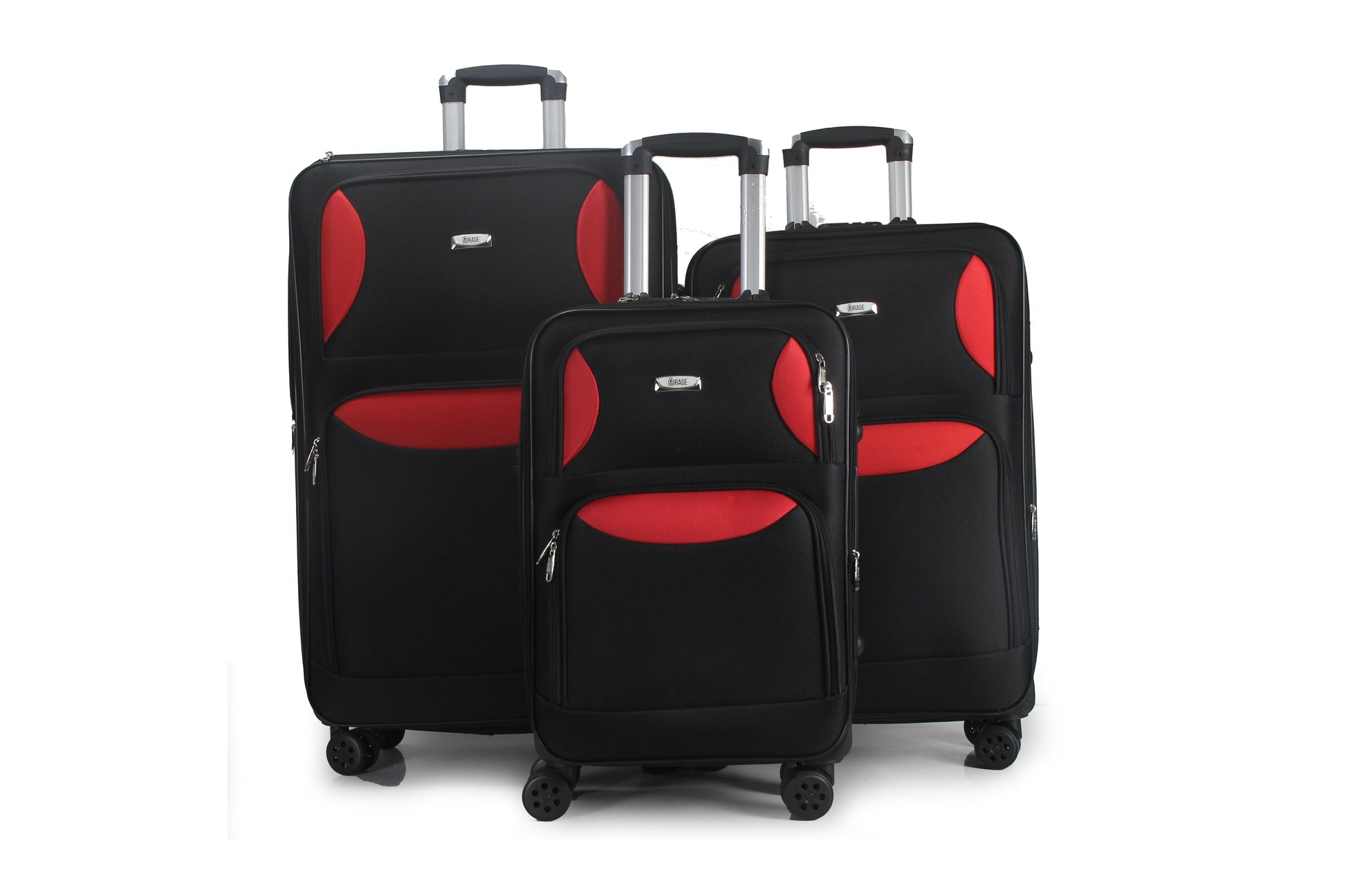 Mirage Zoe Soft Shell Lightweight Expandable 3 Piece Luggage Set - Stiles Supply Co.