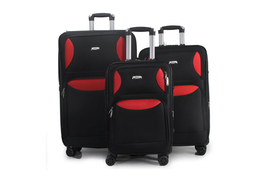 Mirage Zoe Soft Shell Lightweight Expandable 3 Piece Luggage Set - Stiles Supply Co.