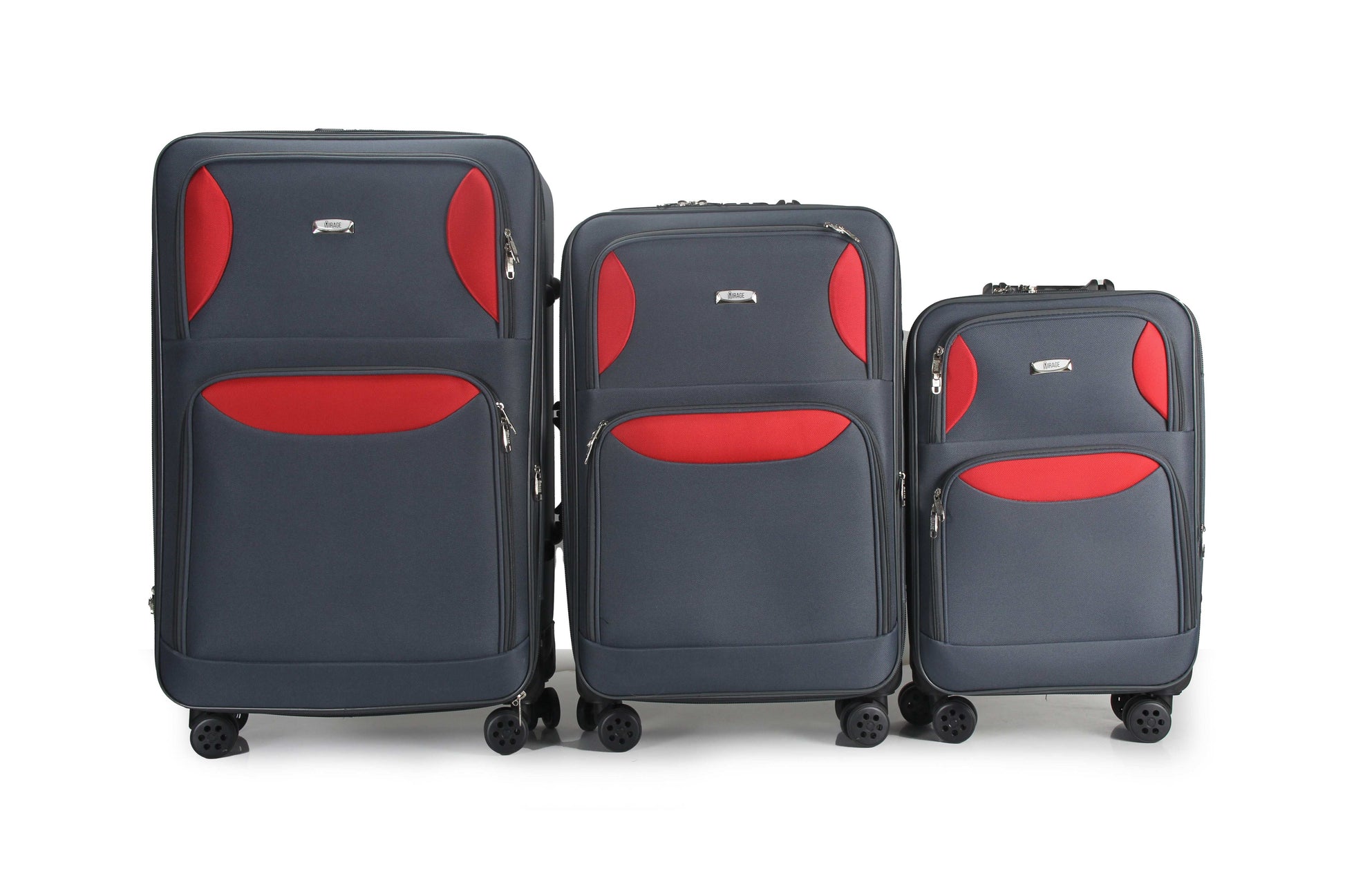 Mirage Zoe Soft Shell Lightweight Expandable 3 Piece Luggage Set - Stiles Supply Co.