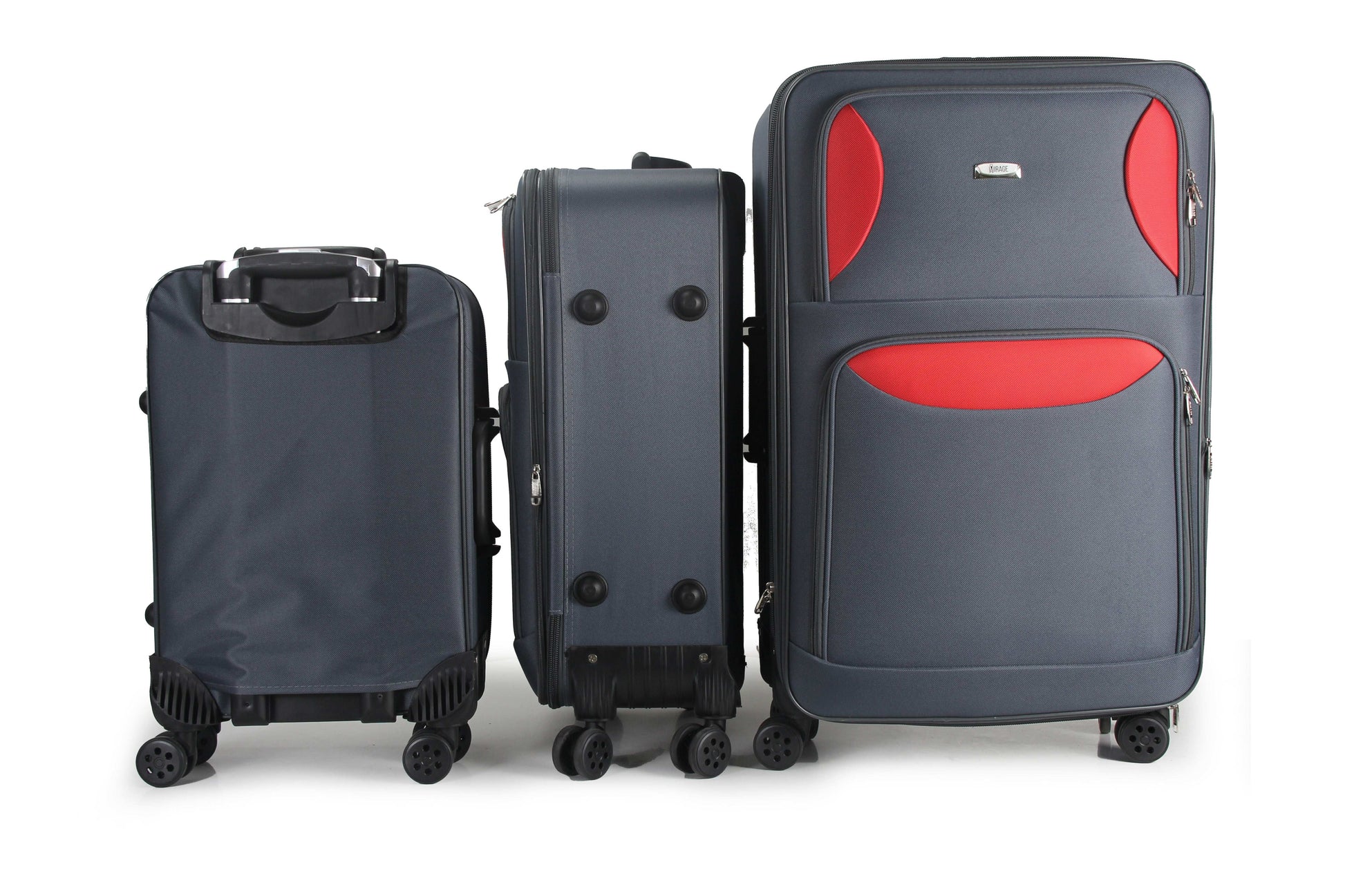 Mirage Zoe Soft Shell Lightweight Expandable 3 Piece Luggage Set - Stiles Supply Co.