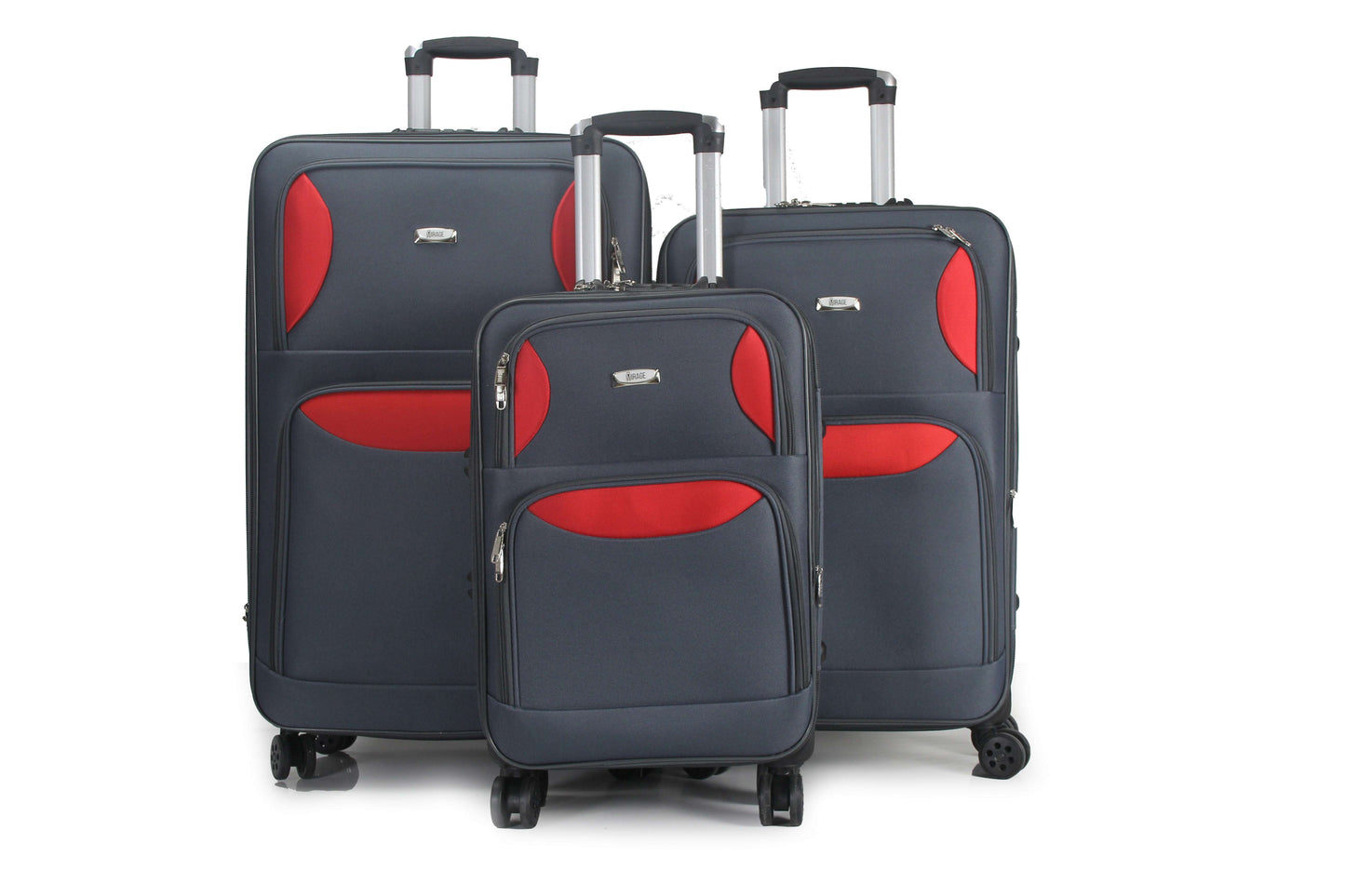 Mirage Zoe Soft Shell Lightweight Expandable 3 Piece Luggage Set - Stiles Supply Co.