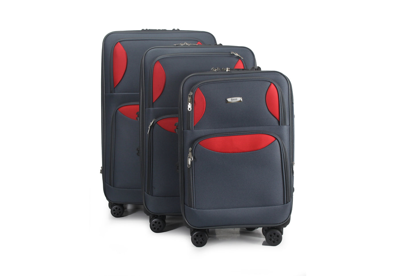 Mirage Zoe Soft Shell Lightweight Expandable 3 Piece Luggage Set - Stiles Supply Co.