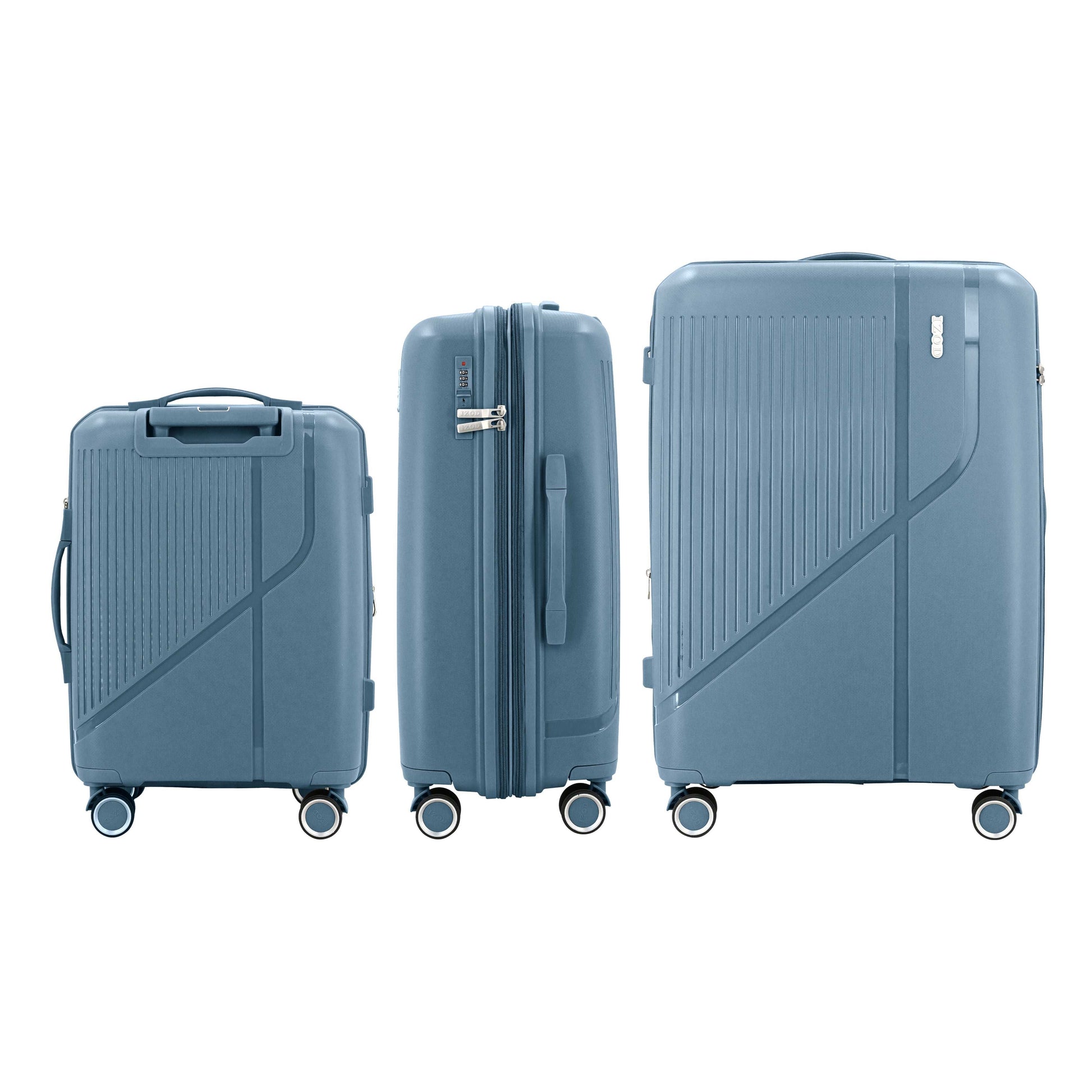 IZOD Zora Lightweight Hard Shell 3 Piece Luggage Set - Stiles Supply Co.