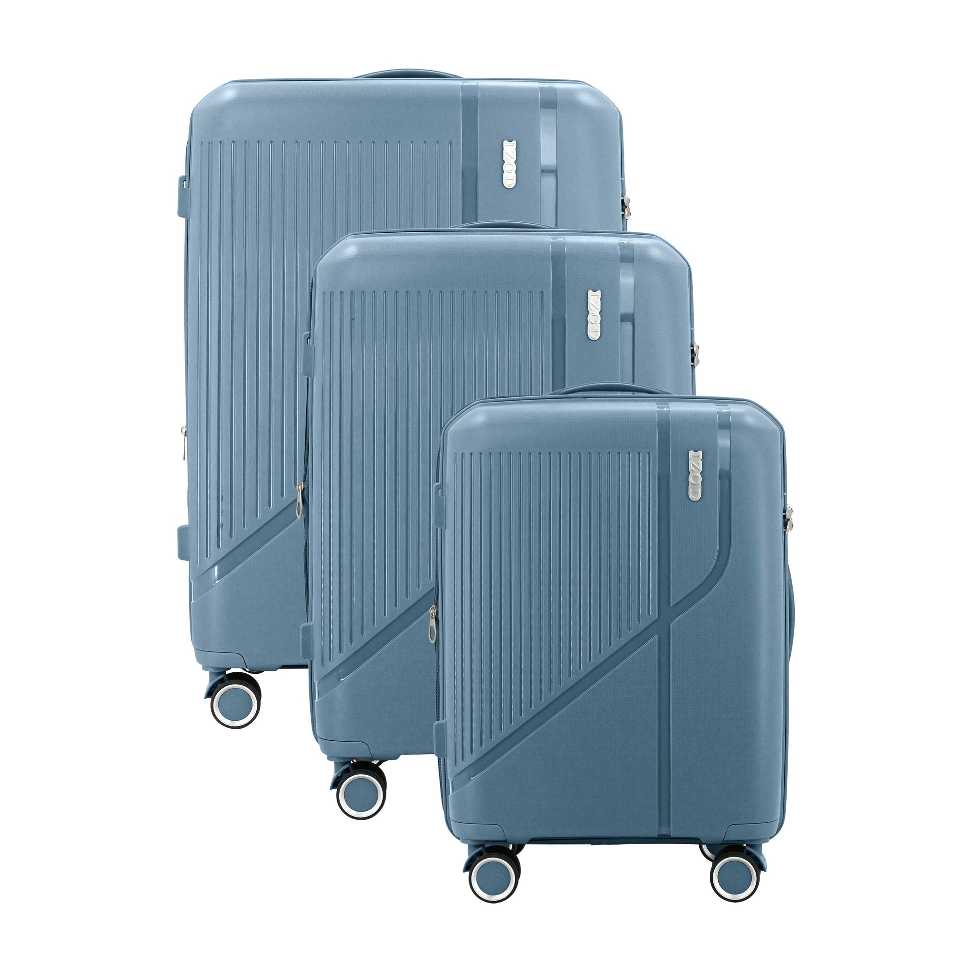 IZOD Zora Lightweight Hard Shell 3 Piece Luggage Set - Stiles Supply Co.