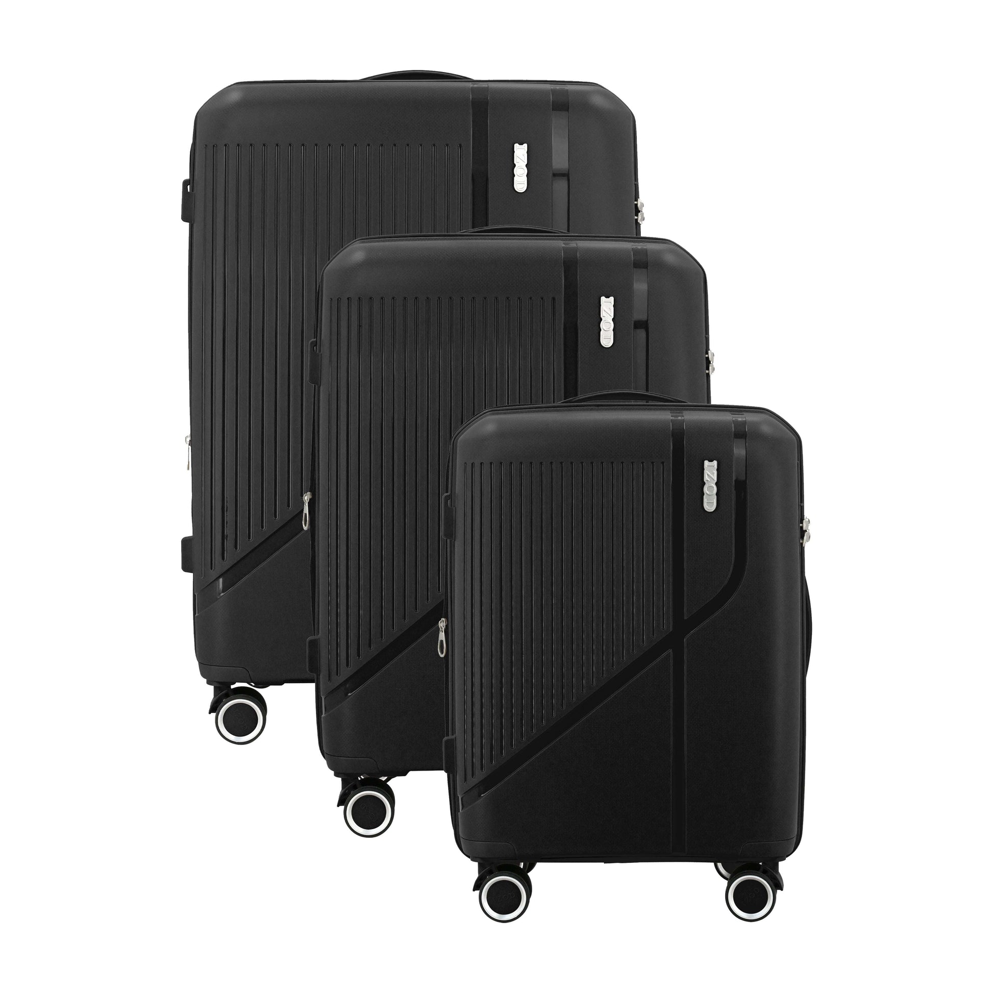 IZOD Zora Lightweight Hard Shell 3 Piece Luggage Set - Stiles Supply Co.