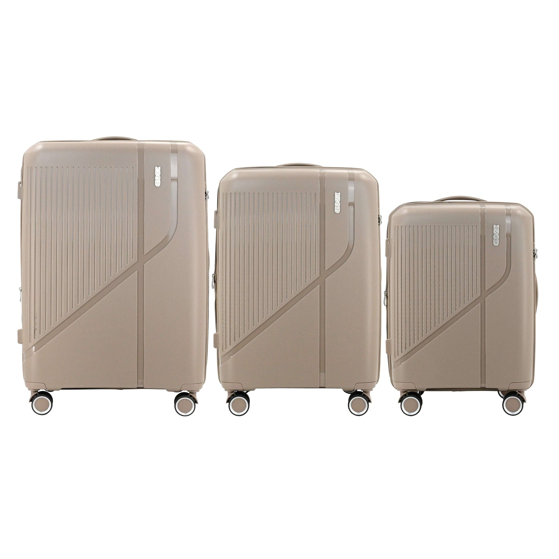 IZOD Zora Lightweight Hard Shell 3 Piece Luggage Set - Stiles Supply Co.