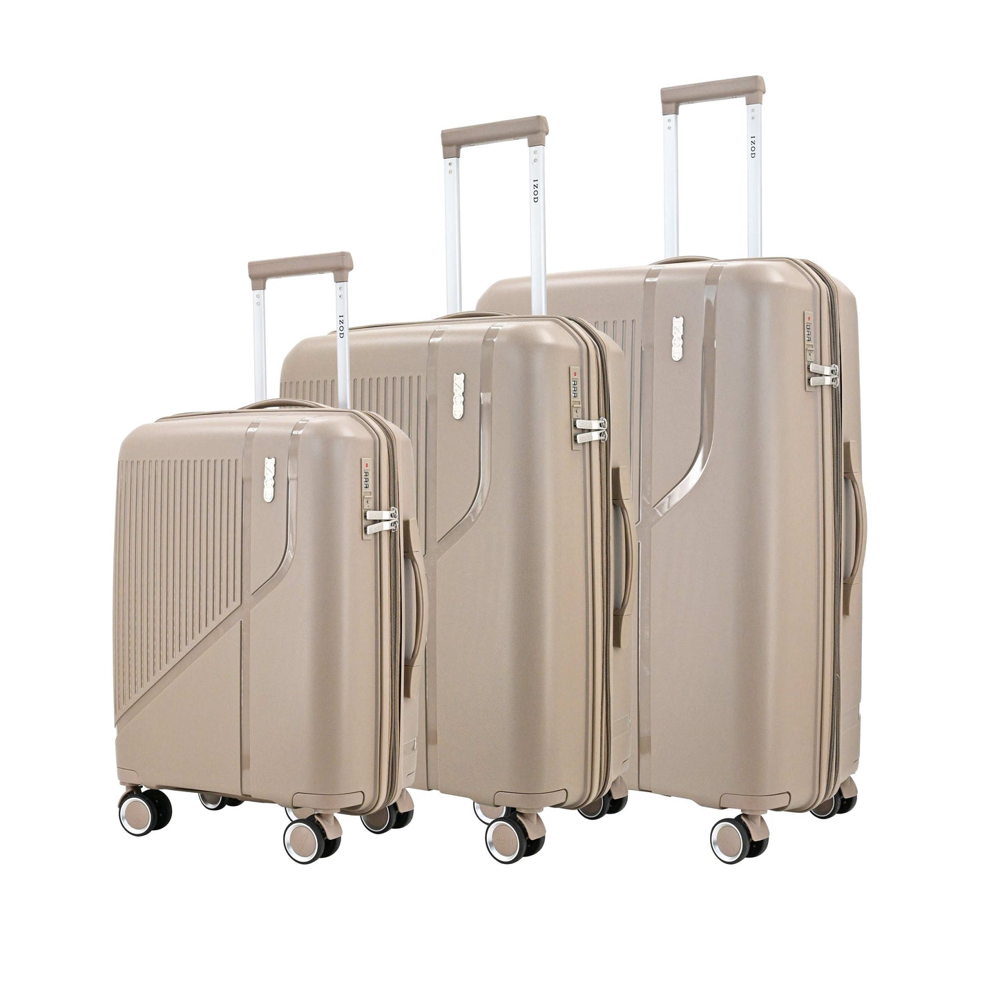 IZOD Zora Lightweight Hard Shell 3 Piece Luggage Set - Stiles Supply Co.