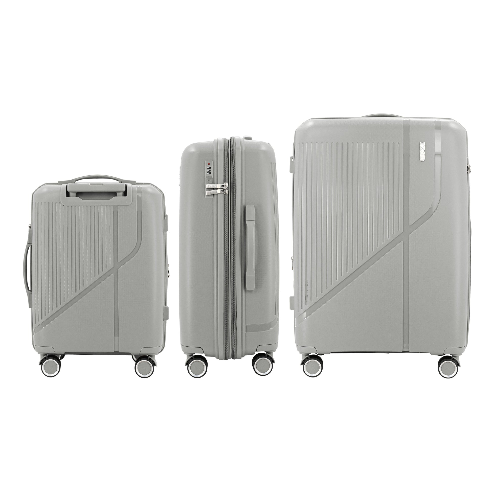 IZOD Zora Lightweight Hard Shell 3 Piece Luggage Set - Stiles Supply Co.