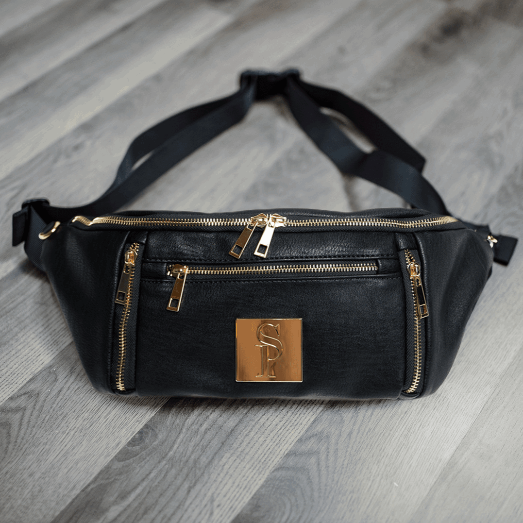 Sole Premise Black Leather Sling Bag