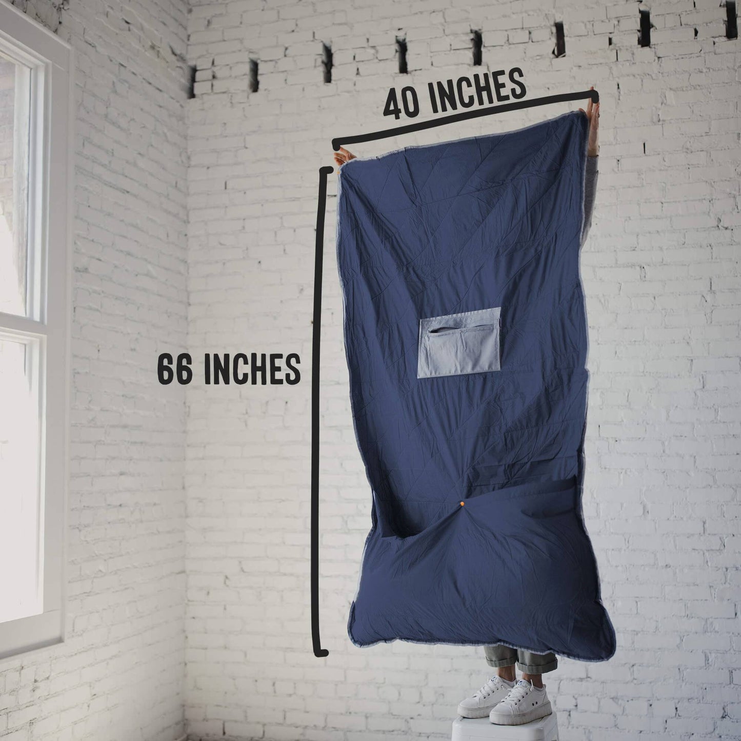 Gravel Layover™ Travel Blanket - Packable & Puffy | Blue - Stiles Supply Co.