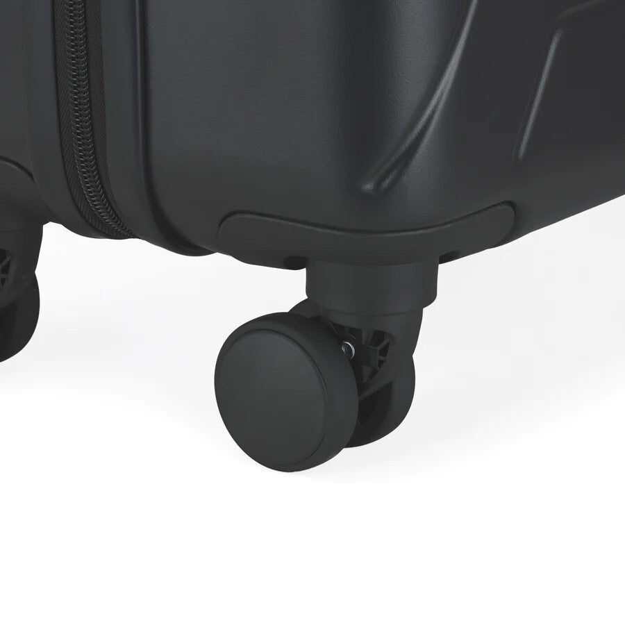 Bugatti Paros collection free-rolling 360-degree spinner style wheels.