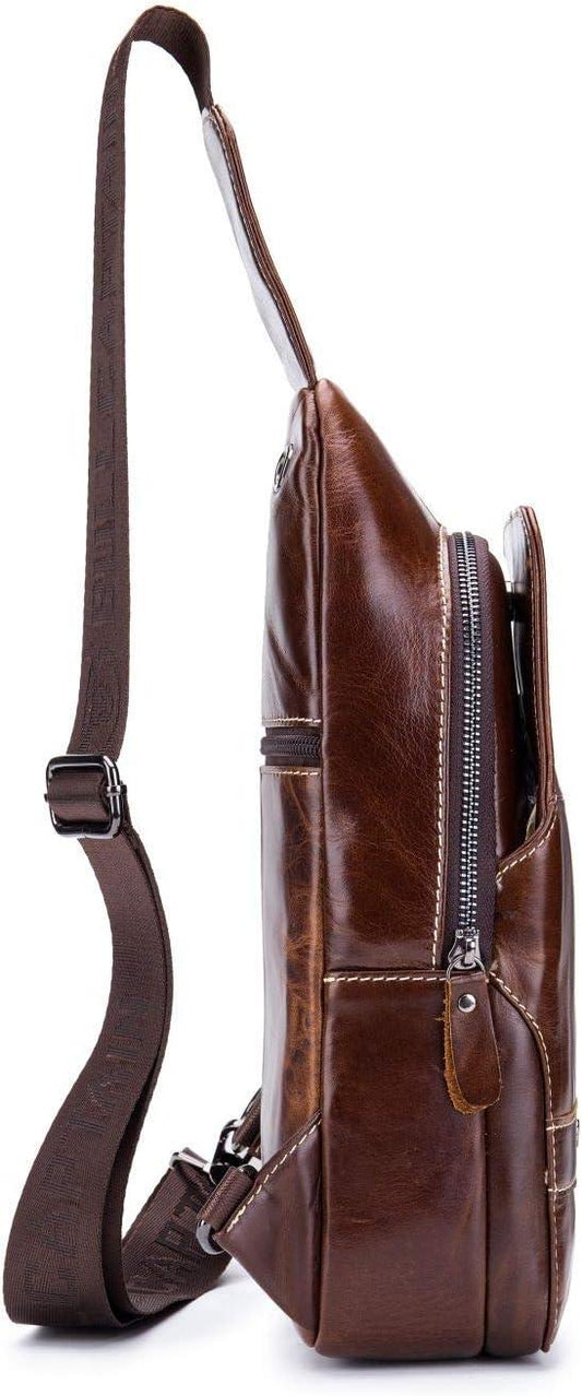 FR Fashion Co. Men's Premium Leather Sling Bag