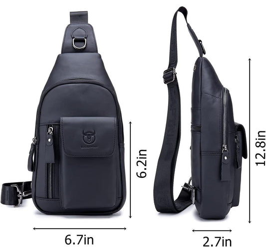 FR Fashion Co. Casual Leather Chest Bag