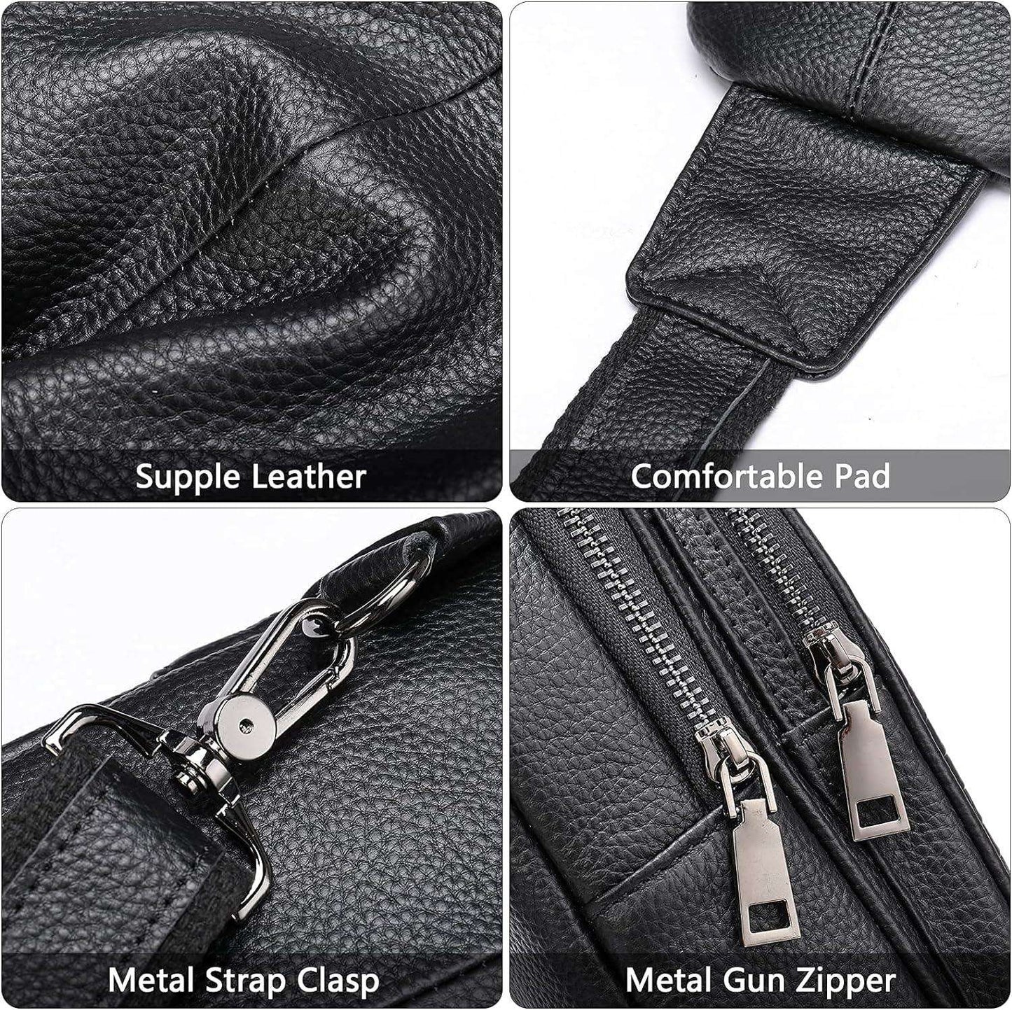 FR Fashion Co. Full-Grain Leather Crocodile Bag