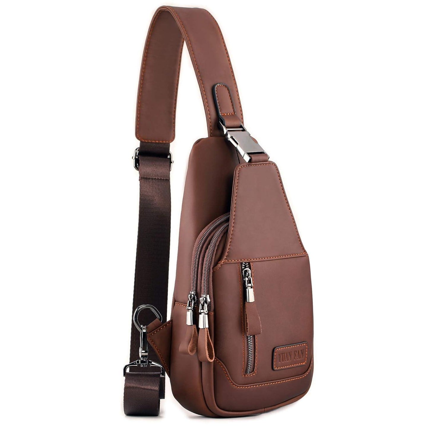 FR Fashion Co. Genuine Leather Sling Backpack
