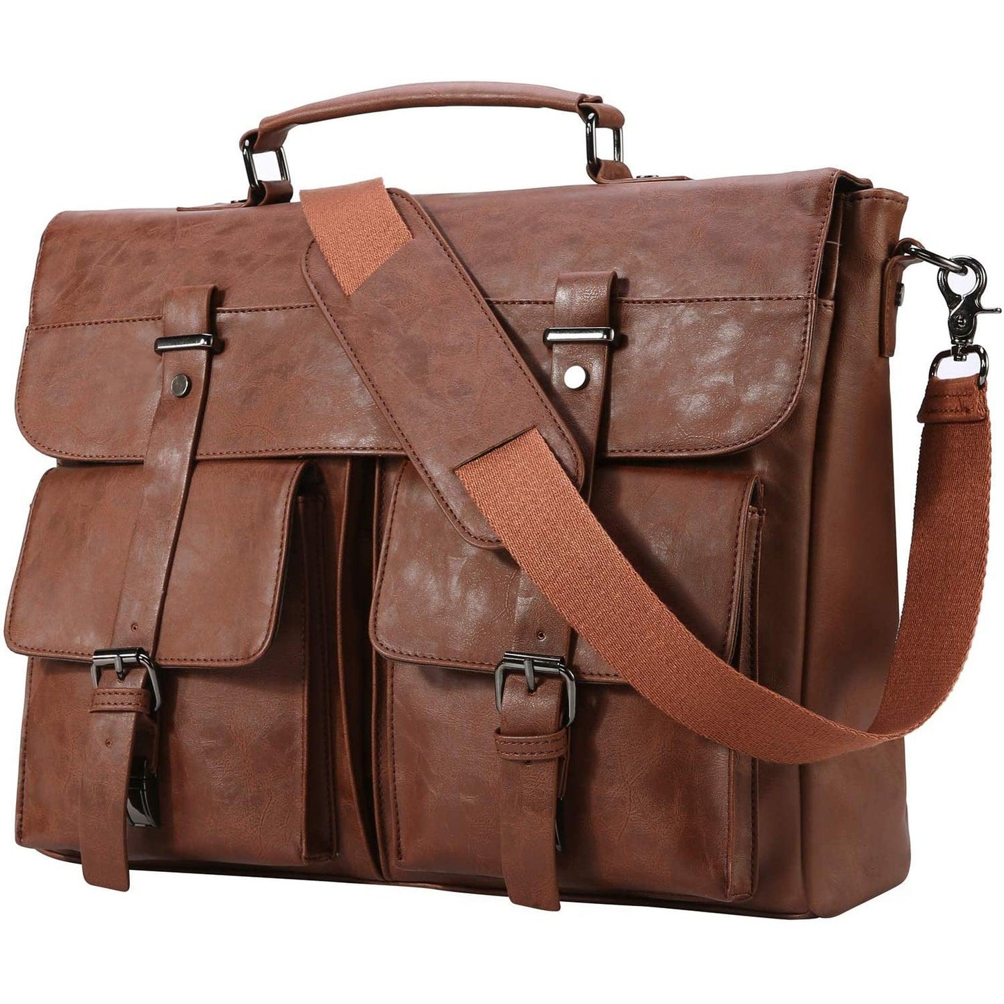 FR Fashion Co. 16" Men's Leather Messenger Bag