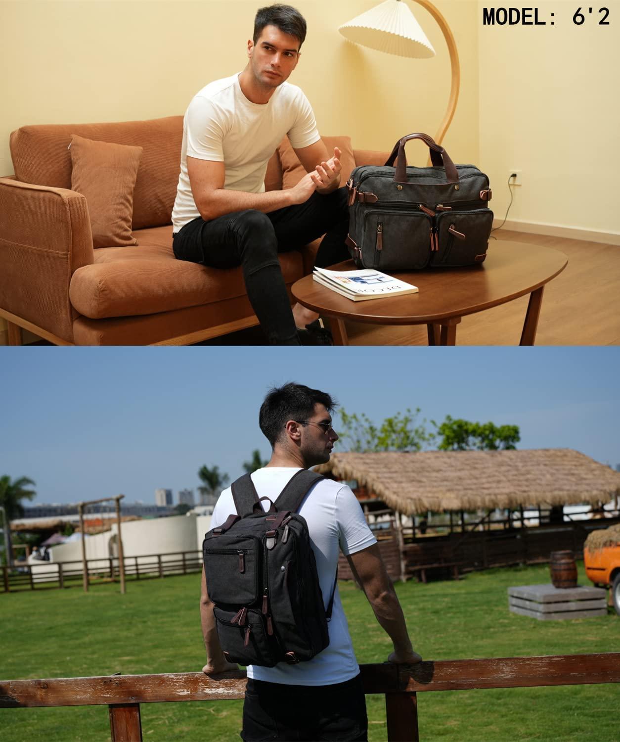 FR Fashion Co. 17" Convertible Briefcase Backpack